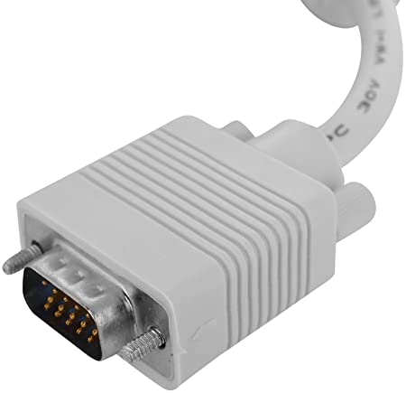 VGA Male to Male ,15-Pin Cable/Adapter for PC, Monitor, Projector, Laptop, TV, LCD/LED-5Mtr (White) - Image 3