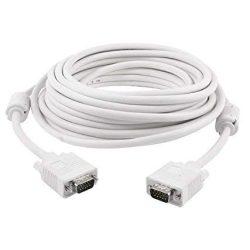 vga cable VGA TO VGA Cable Compatible with HDTV, LCD TV, LED TV, Computer Monitor and Laptop -10mtr (White)