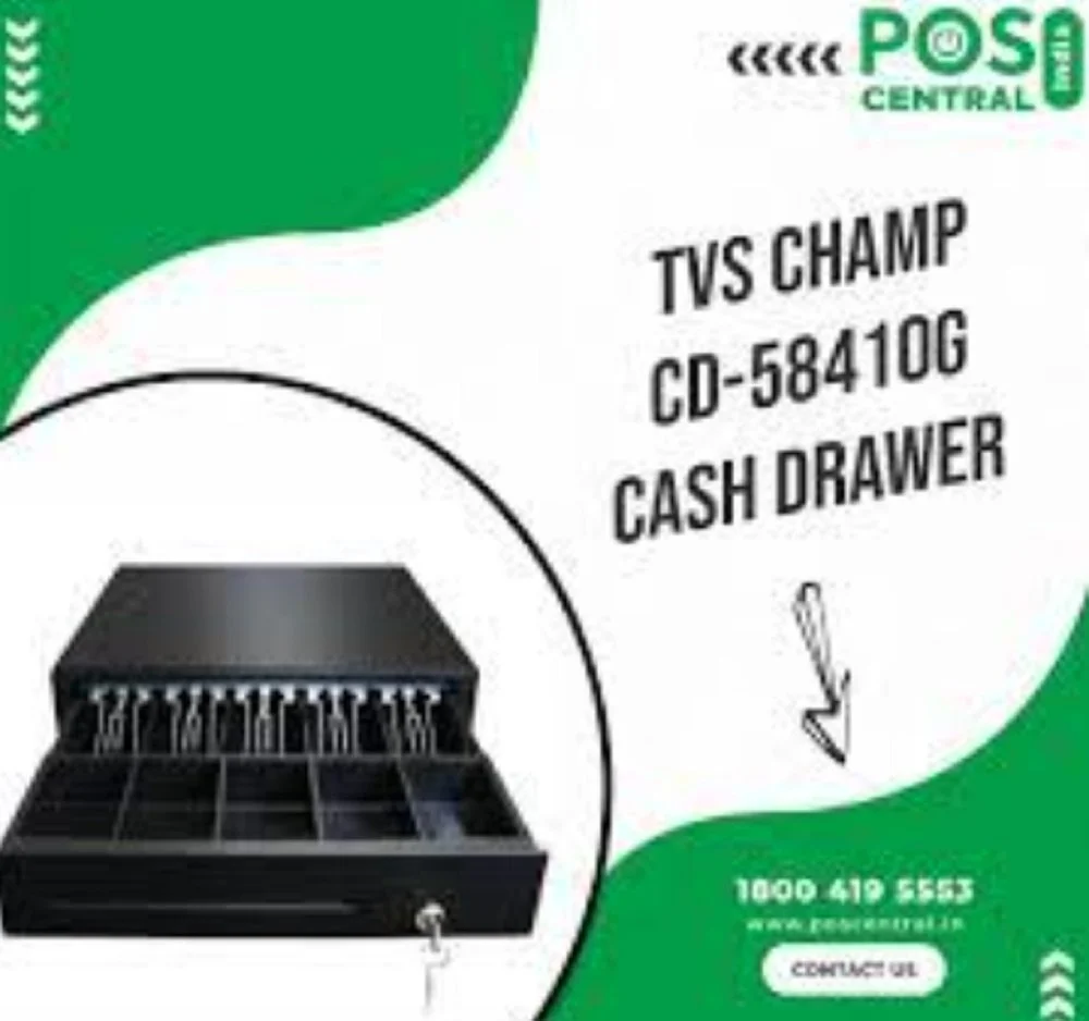 TVS CHAMP CD-58410G Cash Drawer (Black) - Image 2