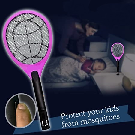Champion Rechargeable Electric Mosquito Racket Bat - Indoor & Outdoor Insect Killer (Multicolor) - Image 2