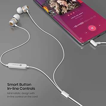 Portronics Conch 10 in-Ear Wired Earphone with 3.5mm Jack, Power Audio, Built-in Mic (White) - Image 4