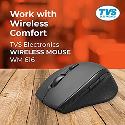 TVS Electronics WM-616 Wireless Mouse (Black) - Image 4