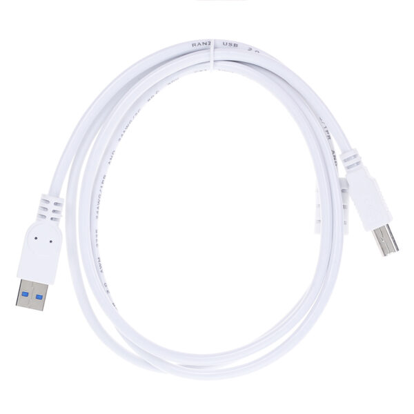 USB Printer Cable 3 Mtr 2.0V (Black/White) - Image 2