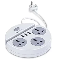 1 Portronics Power Plate 5 1500W Power Converter with USB Charger & Mobile Holder 3AC Socket + 3USB Ports I 1.5 m Cord Length