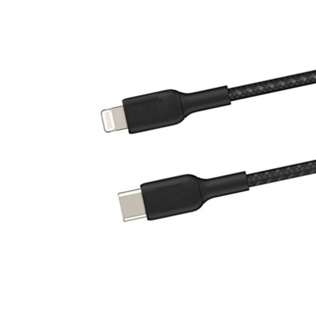 Champion Type C to iPhone PD 27W Data Sync & Charging Cable Braided for all Apple & Lightning Port Devices (Black) - Image 3