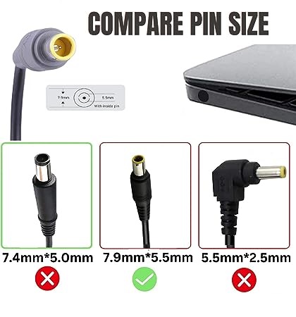 Lappy Power Laptop Adapter 90W IBM 20V - 4.5A For Lenovo (Pin Size 7.9*5.5mm with pin inside) Compatible - Image 4