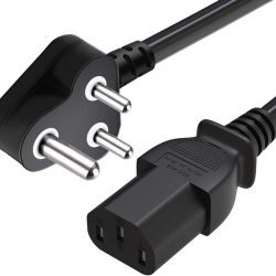 Desktop Power Cable Cord 20 Meter For Monitor CPU Desktop SMPS (Black)