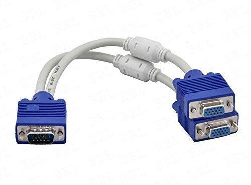 1 VGA Male to 2 VGA Female Video Splitter M/F - VGA Y Cable for Dual Display Setup - Image 2