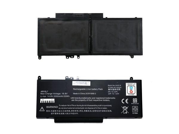Lappy Power Laptop Battery For Dell E5450 ? G5M10, E5550, E5570, Latitude E5470 Laptops , 7.4V 4 Cells 51Wh ? Compatible