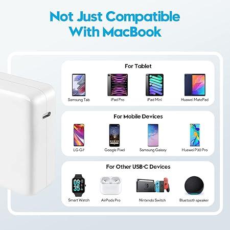 Lappy Power Laptop Adapter 87W USB-C Apple MacBook Pro 35.5cm (14-inch ) (2021) MacBook Pro 38cm (15-inch, 2018) MacBook Pro 38cm (15-inch, 2017) MacBook Pro 38cm (15-inch, 2016) - Compatible - Image 3