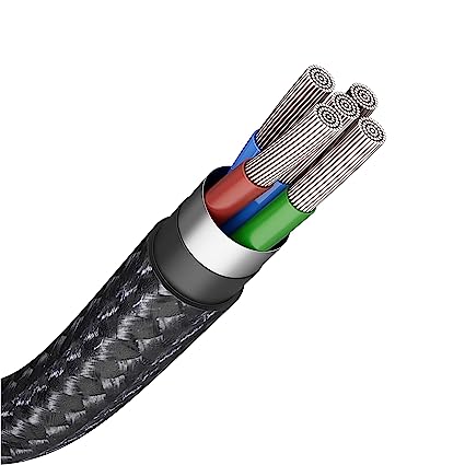 Amazon Basics USB A to Lightning PVC Molded Nylon MFi Certified Pack of 2 Charging Cable (Black, 1.8 meter) - Image 4