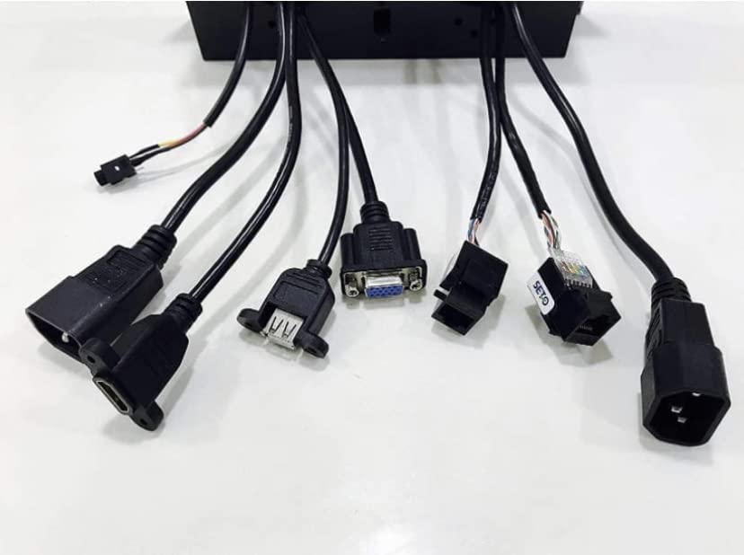 Multifunction Conference Table Connectivity and Data Box Pop Up Box/Cable Cubby with HDMI, VGA, Audio, LAN and Power Ports (Black) - Image 3