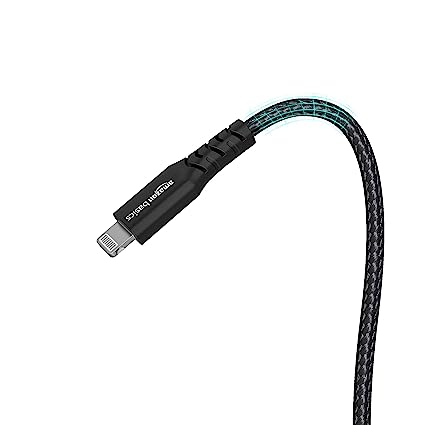 Amazon Basics USB A to Lightning PVC Molded Nylon MFi Certified Pack of 2 Charging Cable (Black, 1.8 meter) - Image 3