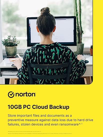 Norton 360 Standard |1 User 3 Year|Total Security for PC, Mac, Android or iOS | PC Cloud Back Up - Image 3