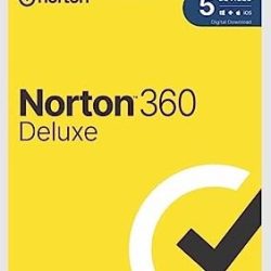 D18 Norton 360 Deluxe |5 Users 1 Year|Total Security for PC, Mac, Android or iOS | PC Cloud Back Up