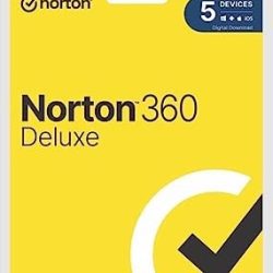 D19 Norton 360 Deluxe |5 Users 3 Year|Total Security for PC, Mac, Android or iOS | PC Cloud Back Up