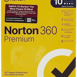 W1 Norton 360 Premium|10 Users 3 Years|Total Security for PC, Mac, Android or iOS, PC Cloud Back Up