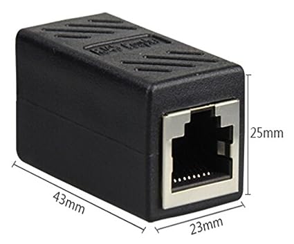 RJ45 Female-to-Female LAN Connector Ethernet Network Cable Extension Couple Joiner Charging Adapter (Black) - Image 4