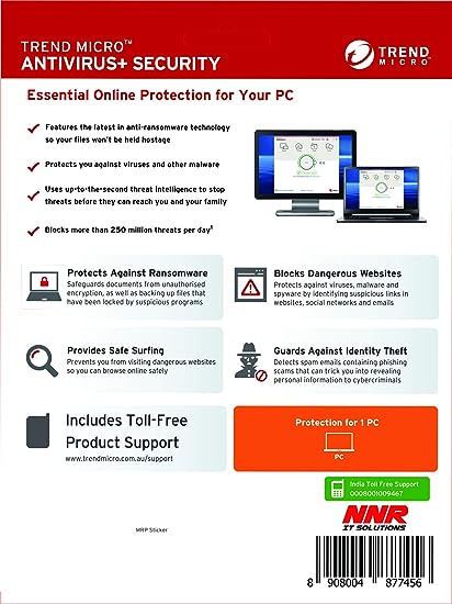 Trend Micro Antivirus + Security Latest Version (Windows) - 1 User, 1 Year (Email Delivery) - Image 2