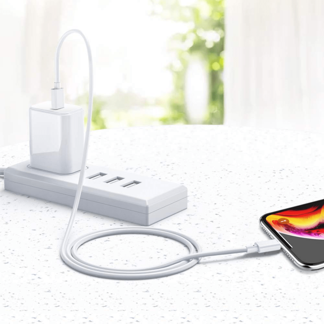 Champion Type-C to iPhone PD 27W Data Sync & Fast Charging Cable PVC for all Apple & Lightning Port Devices (White) - Image 5