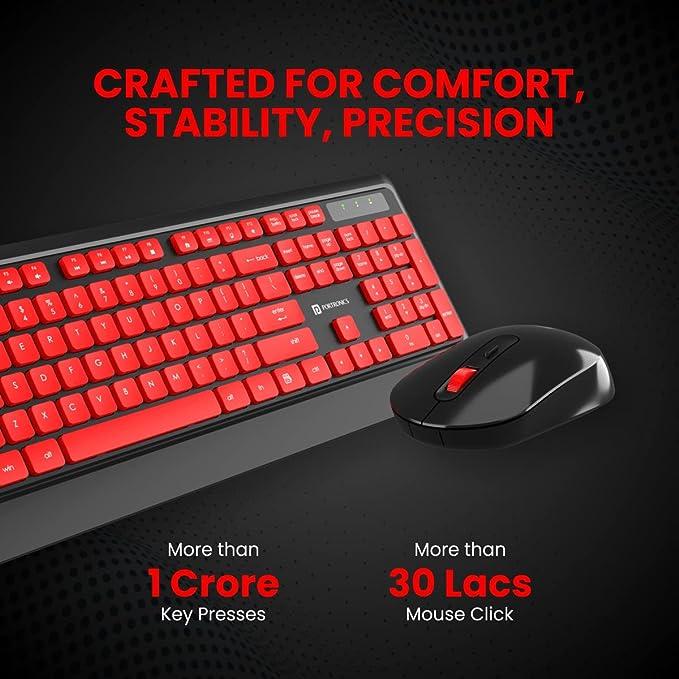 Portronics Key5 Combo Wireless Keyboard and Mouse Set, with 2.4 GHz USB Receiver, 1200 DPI Optical Tracking for PC, Laptop & USB Supported Devices - Image 4