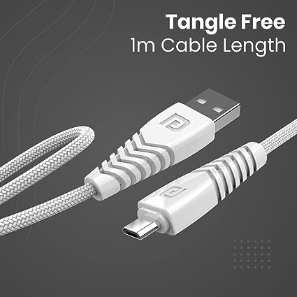 Portronics Konnect B Nylon Braided Micro USB Cable with PVC Heads, 3.0A Fast Charging & Data Sync for Smartphones ,Tablets , Laptops - Image 3
