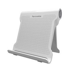 W1 Portronics Modesk 200 Universal Mobile Phone Tabletop Stand for Desktop Table for All Device Size Upto 17.7cm (7 Inch) White