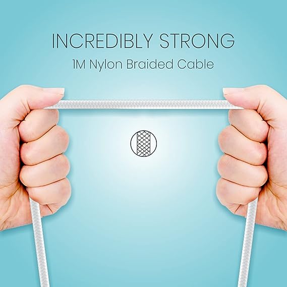 Portronics Konnect L 1.2M POR-1401 Fast Charging 3A 8 Pin USB Cable with Charge & Sync Function (White) - Image 3