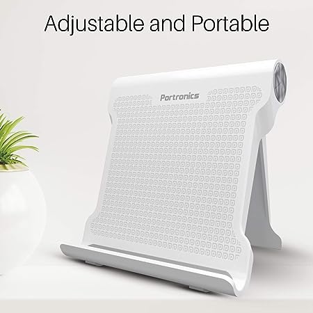 Portronics Modesk 200 Universal Mobile Phone Tabletop Stand for Desktop Table for All Device Size Upto 17.7cm (7 Inch) White - Image 5