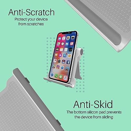 Portronics Modesk 200 Universal Mobile Phone Tabletop Stand for Desktop Table for All Device Size Upto 17.7cm (7 Inch) White - Image 2