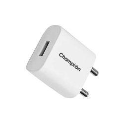 images Champion 12W 5V/2.4A DC Single USB Port Mobile Charger | Wall Adapter for Android & USB Devices (White)