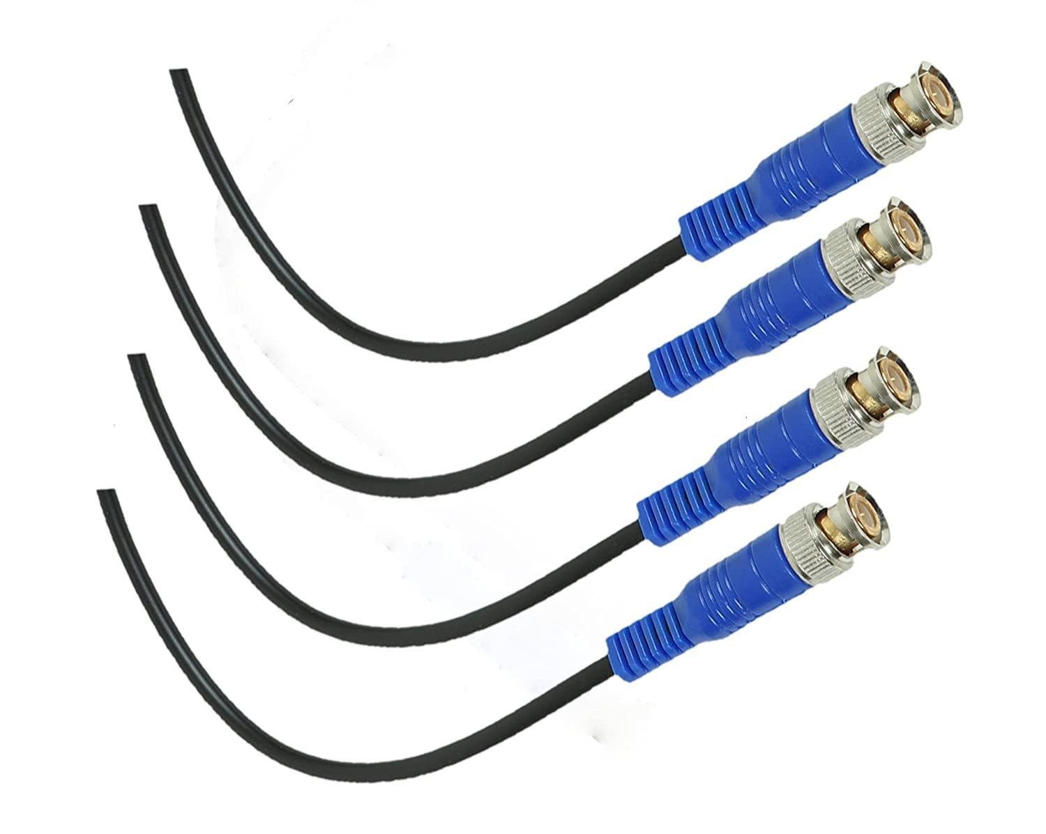 BNC Cable (Coxial) with Copper Wire Molded for CCTV Camera (Blue) - Image 2