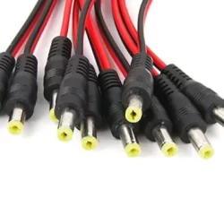 DC Connector Cable with Pin ,DC Power Plug Adapter for CCTV, Home Security Camera, DVR