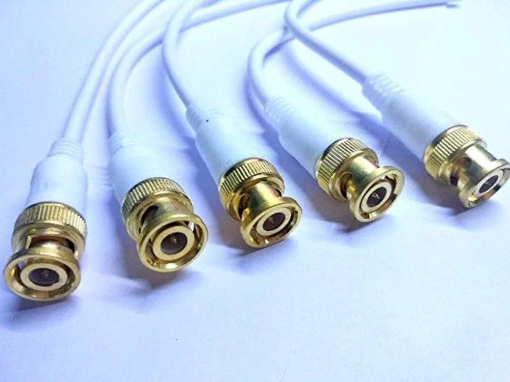 BNC Cable (Coxial) with Copper Wire Molded for CCTV Camera (Blue) - Image 3