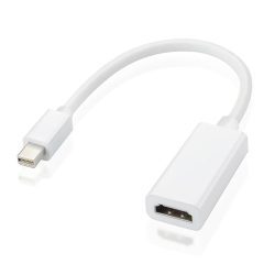 Mini DisplayPort to HDMI, Mini DP to HDMI Full HD Adapter Gaming Adapter (Black, For PC)