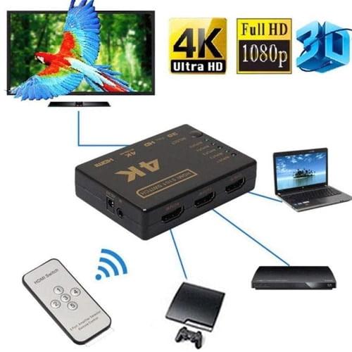 HDMI Switch 5X1 with Remote Control for UHD 4K Support, Full HD 1080P, 3D, Switch Splitter with Remote Control, HD Audio,5 in & 1 Out - Image 6