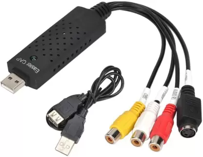 Easycap USB 2.0 Adapter TV Video Audio VHS to DVD Converter Capture Card Adaptor (Black) - Image 2
