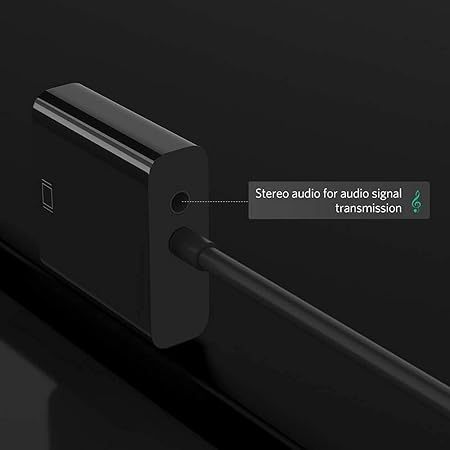 HDMI to VGA with Audio, Gold-Plated HDMI to VGA Adapter (Male to Female) for Computer, Desktop, Laptop, PC, Monitor, Projector - Image 2
