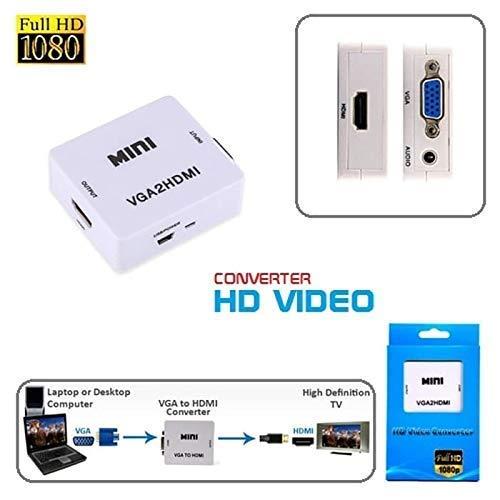 VGA to HDMI, Mini HD 1080P 3.5mm Audio VGA to HDMI HD HDTV Video Converter Box Adapter VGA2HDMI for PC Laptop Dispaly Projector - Image 3