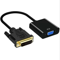 front DVI To VGA Adapter VGA Converter Cable, For Computer (Black)