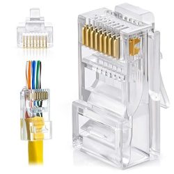 Front RJ45 Pass Through Connector (Pack Of 100)