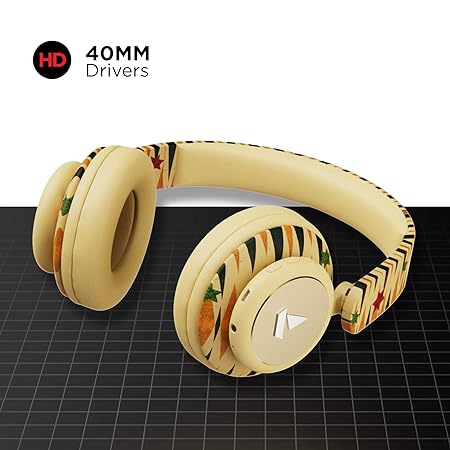 boAt Rockerz 450 Masaba Edition Bluetooth On Ear Headphones with Mic, Upto 15 Hours Playback, 40mm Drivers(Aztec Fusion) - Image 5