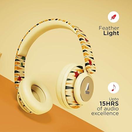 boAt Rockerz 450 Masaba Edition Bluetooth On Ear Headphones with Mic, Upto 15 Hours Playback, 40mm Drivers(Aztec Fusion) - Image 4