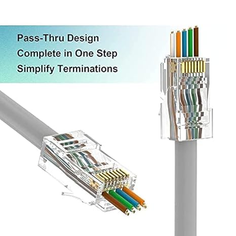 RJ45 Pass Through Connector (Pack Of 100) - Image 3