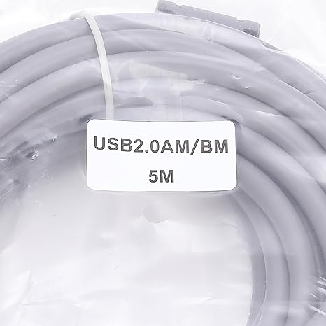 USB 2.0 Printer Cable, A Male to B Male High speed Cord 5 Meter (Grey) - Image 5