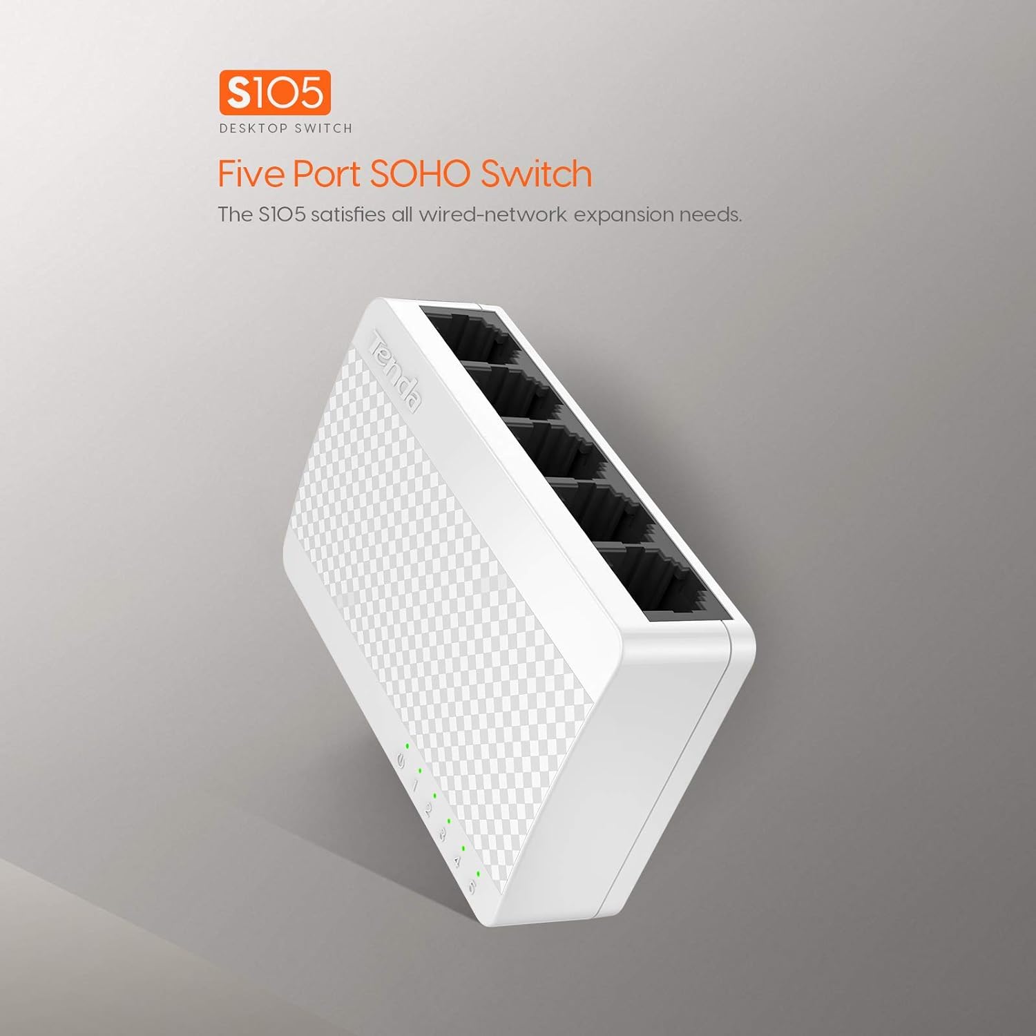 TENDA TE-S105 5-Port Mini 10/100Mbps Fast Ethernet Switch (White) - Image 3