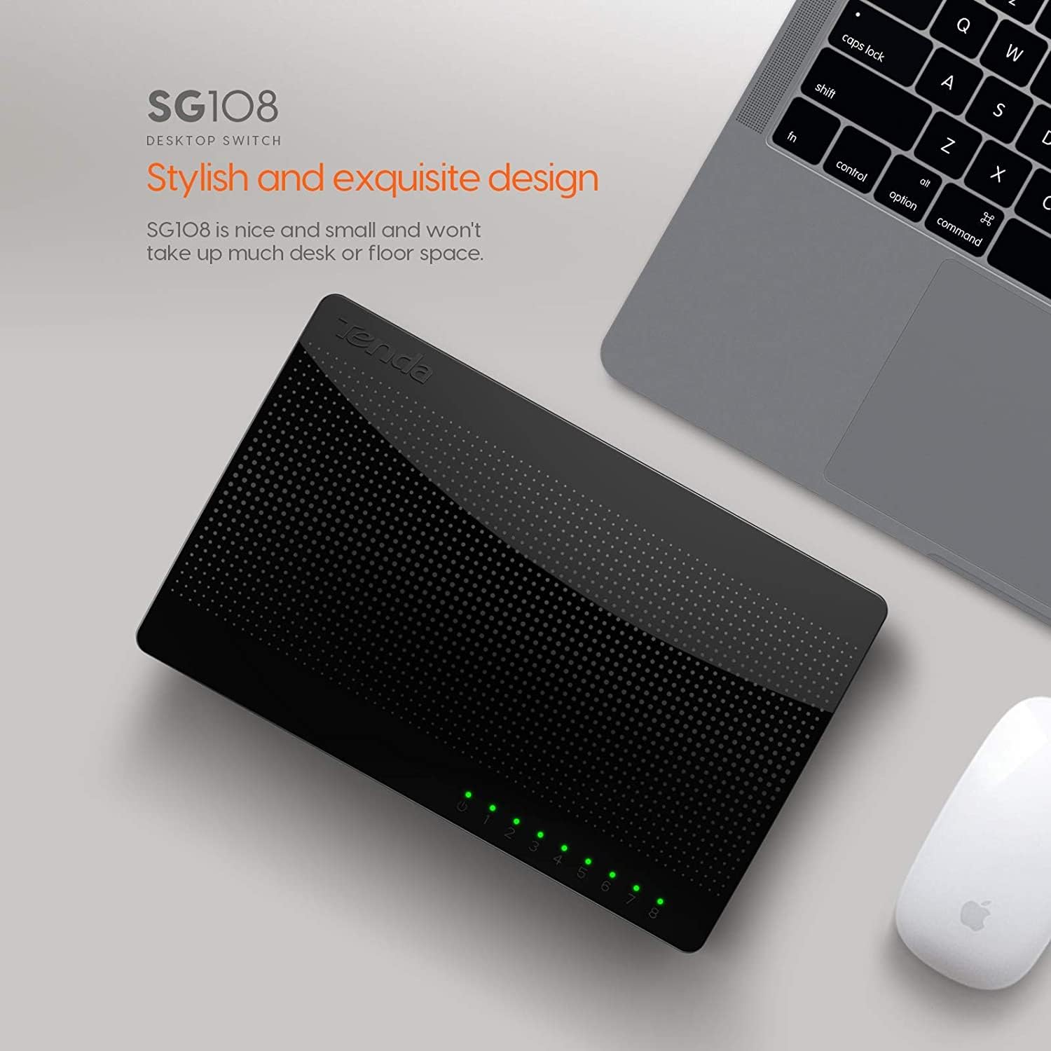 Tenda SG108 8-Port Gigabit Desktop Switch -Black - Image 5