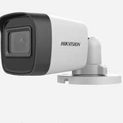 HIKVISION DS-2CE16H0T-ITPFS 5MP with in-Built Mic Bullet CCTV Camera (White)