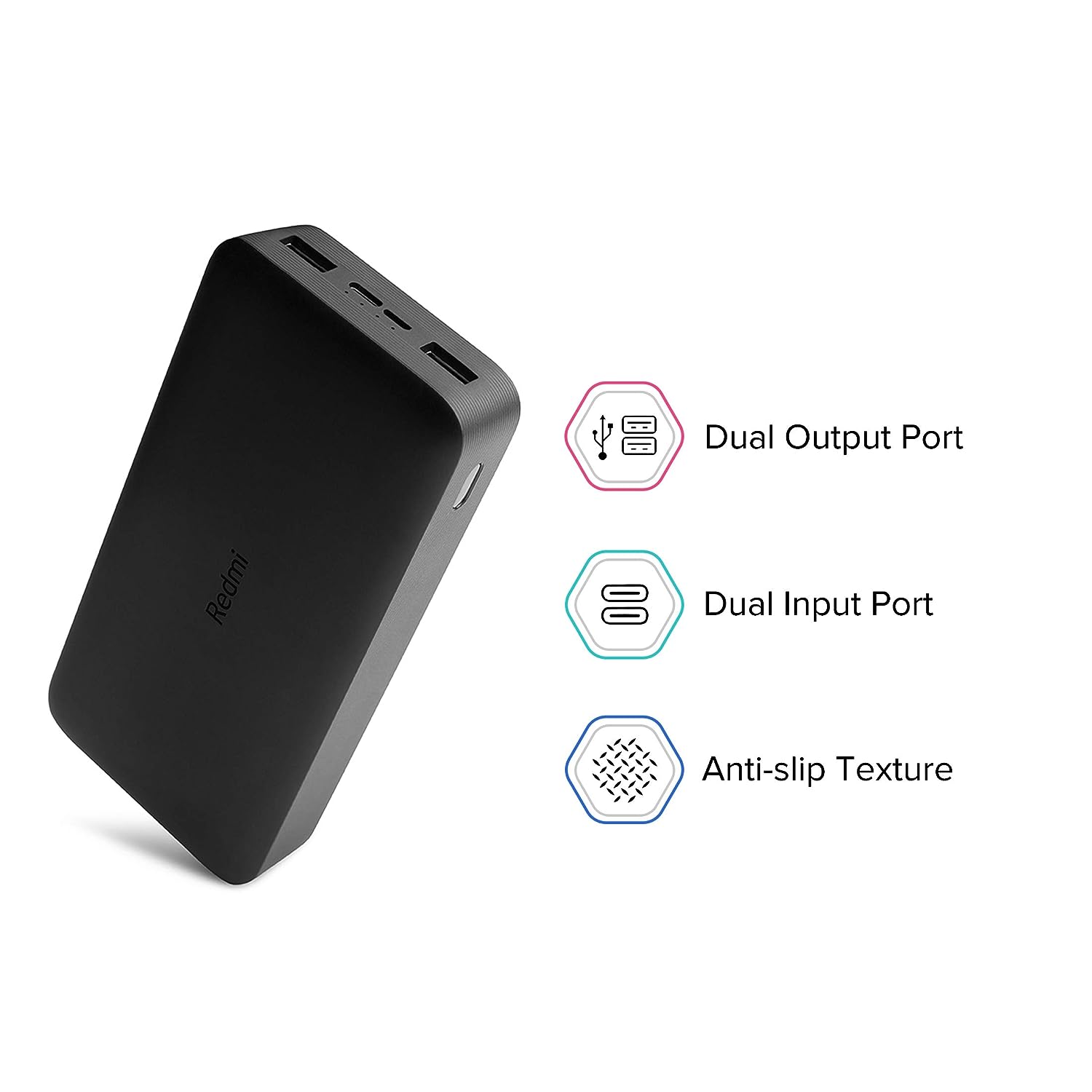 REDMI 20000 mAh Power Bank (18 W, Fast Charging) (Black, Lithium Polymer) - Image 3