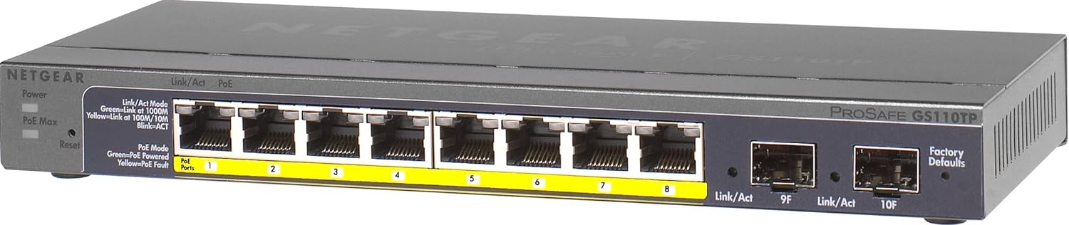 Netgear GS110TP ProSafe 8-Port Gigabit PoE Smart - Image 2